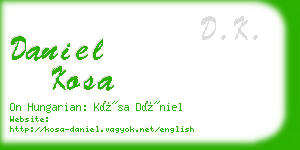 daniel kosa business card